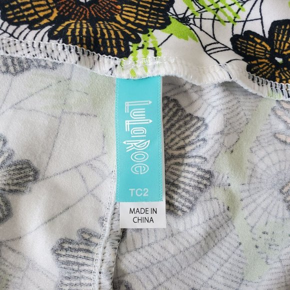 LulaRoe Tall & Curvy Halloween Themed Floral Print Butter Leggings Women's TC2 - Picture 5 of 12